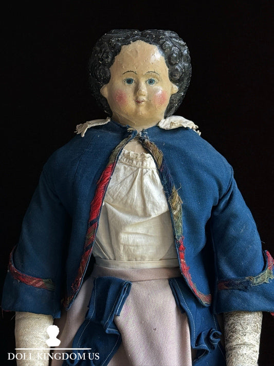 Antique American 26” Greiner Papier Mache Head #6 Doll Original Label