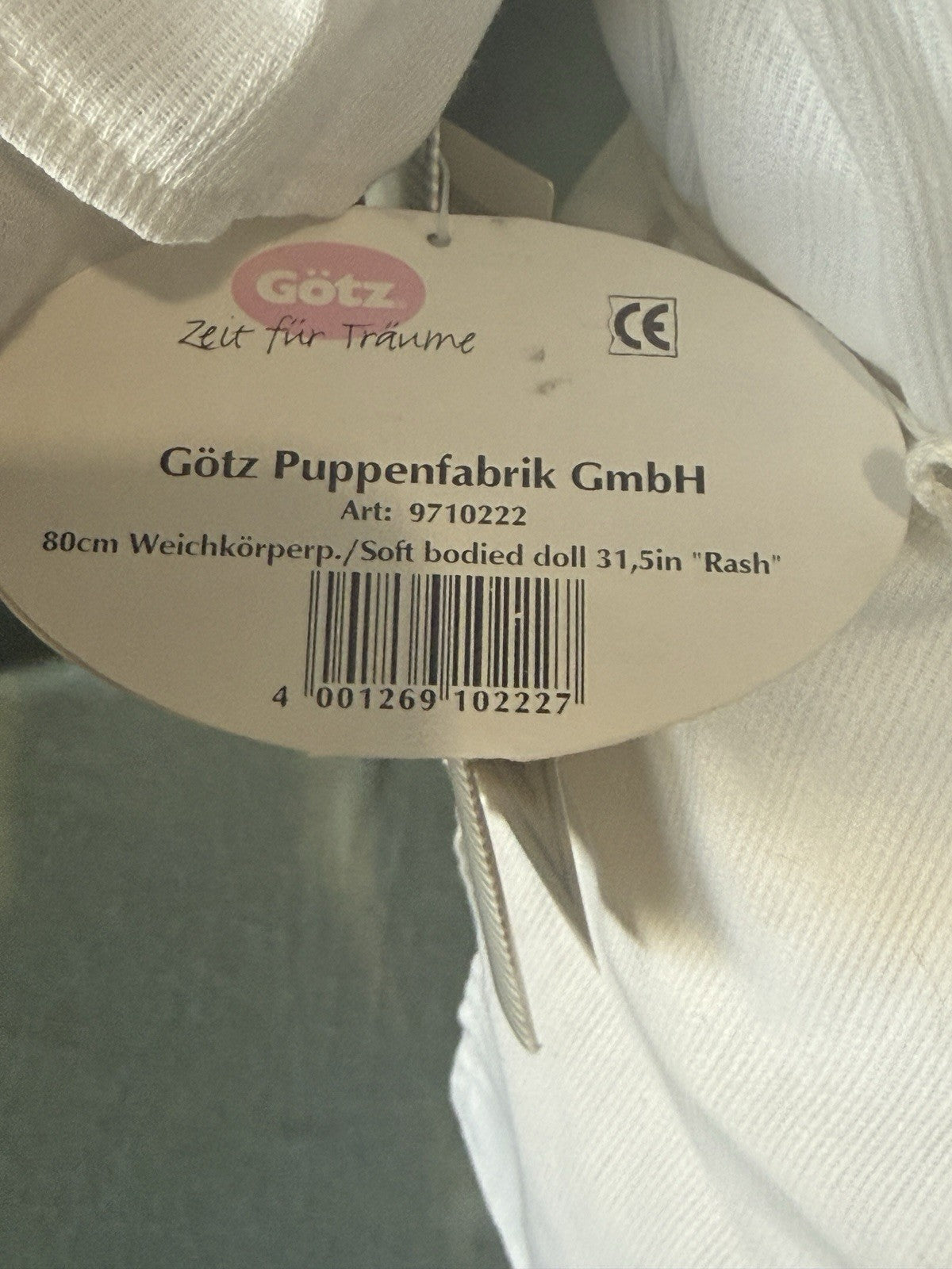 Rare Collectible German Gotz Artist Philip Heath Vinyl 31.5” Doll “Rash” Tag/COA