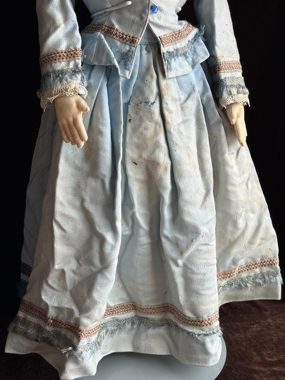 Rare Large Antique German 28” Dolly Madison China Head Doll