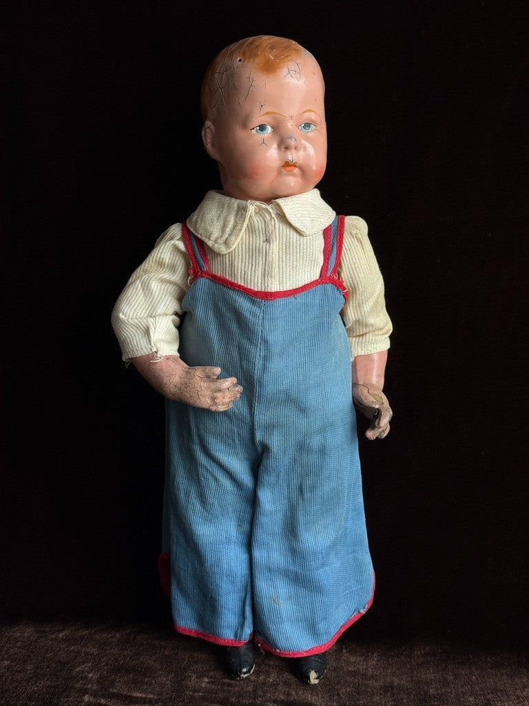 Antique American 15" Composition Ideal Uneeda Advertising Boy Doll