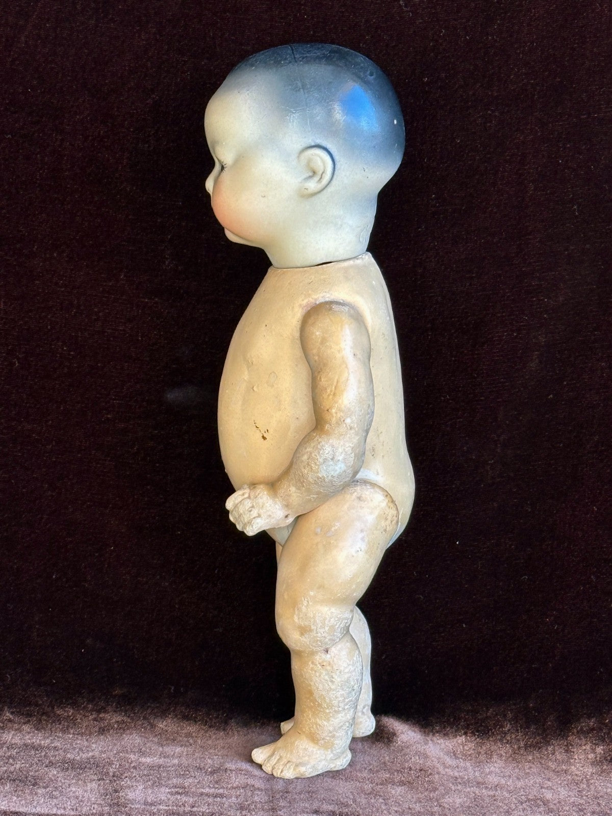 Antique German 8.75” Armand Marseille Oriental Bisque Head Asian Toddler Doll