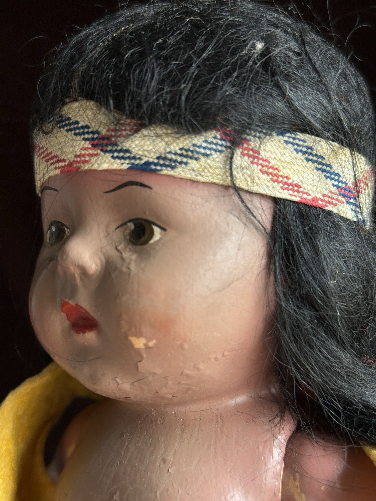 Vintage Reliable 12.5" Composition Indian Native American Doll