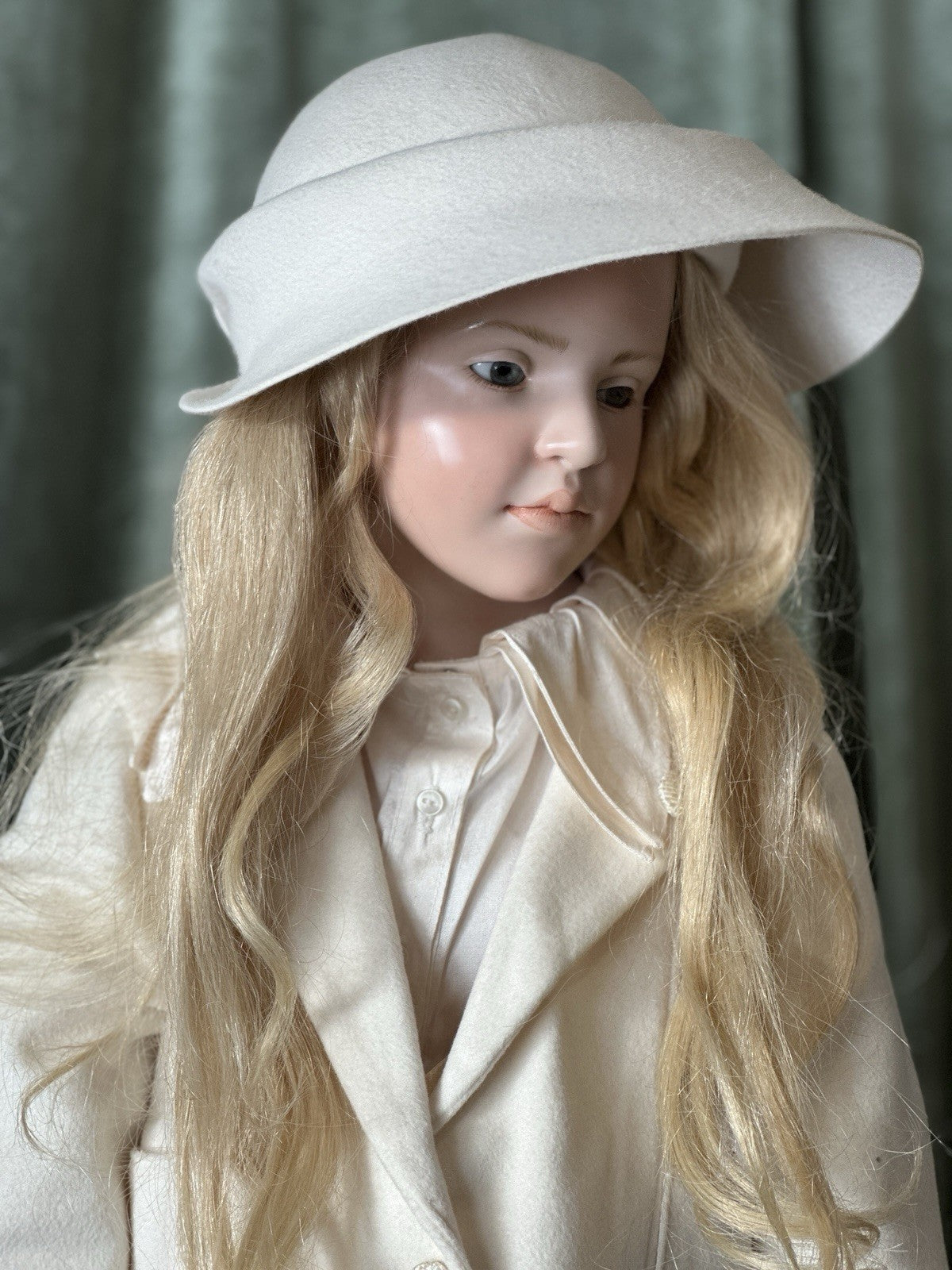 Artist Hildegard Gunzel Wax Over Porcelain Portrait 34” Doll “Stella” Sample