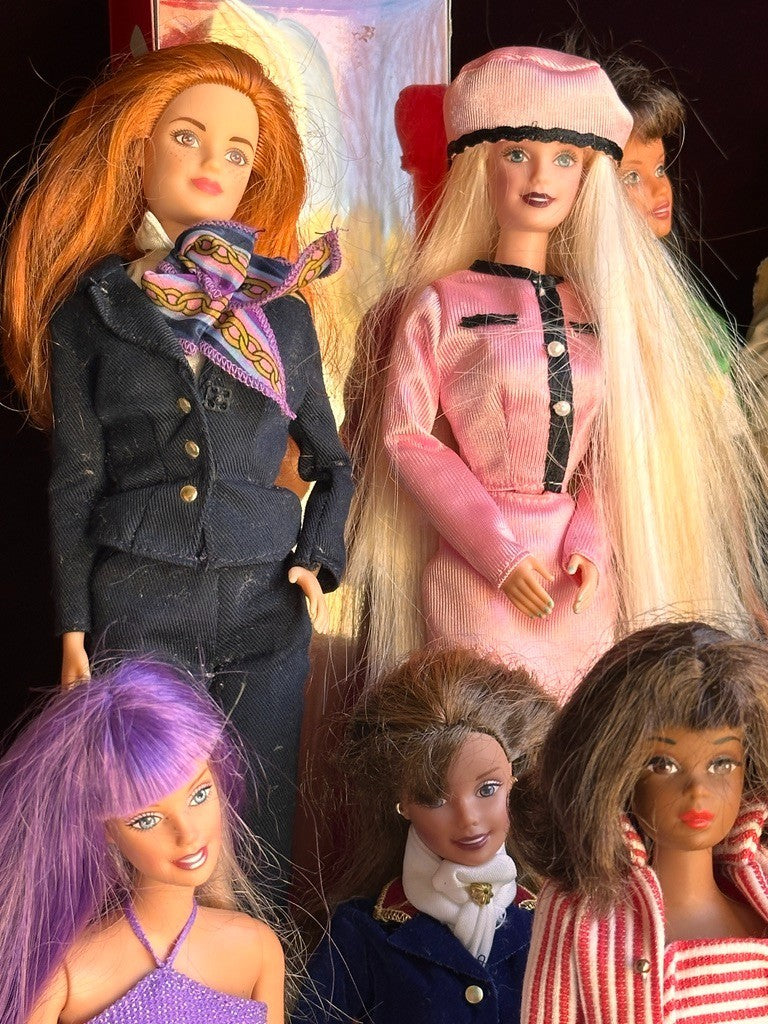 Lot of 17 Vintage Mattel Babrbie and Friends Dolls As Is