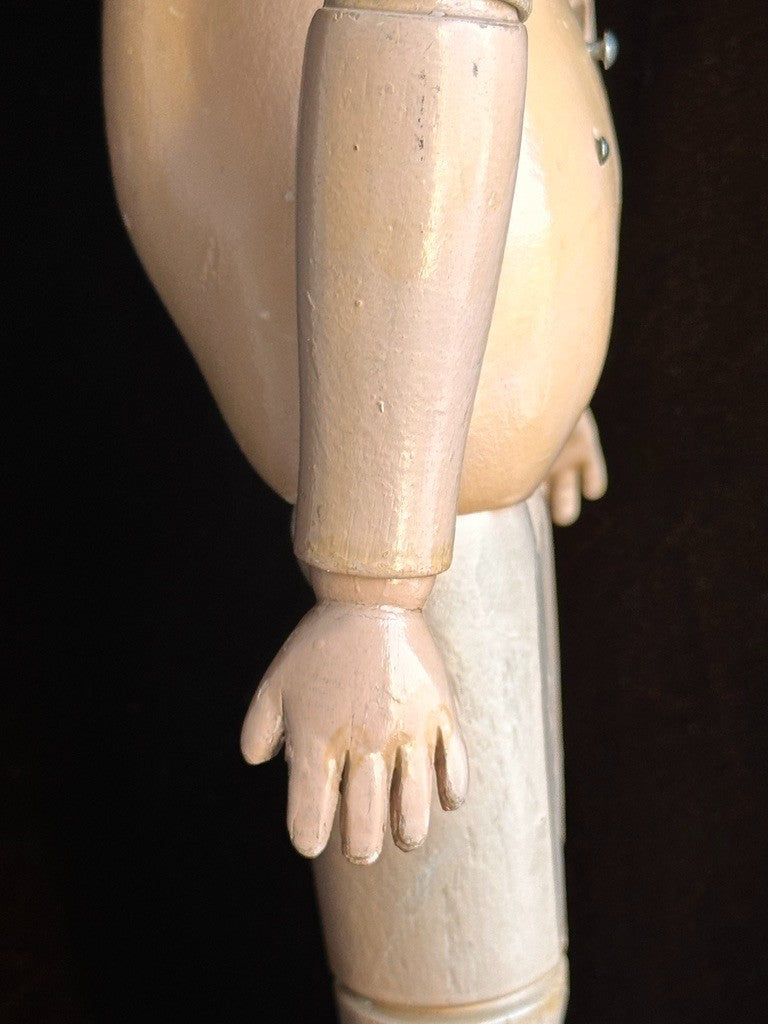 Large Antique American 22.5” Schoenhut Wooden Jointed Miss Dolly Doll