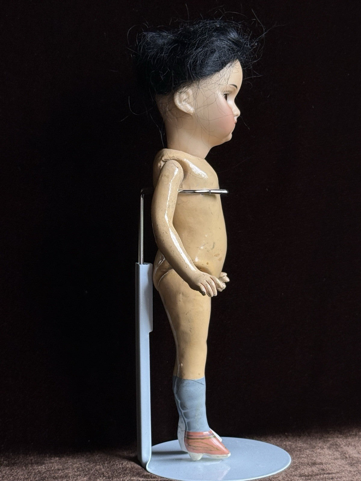 Antique German 8” Armand Marseille Asian Bisque Head Oriental Girl Doll