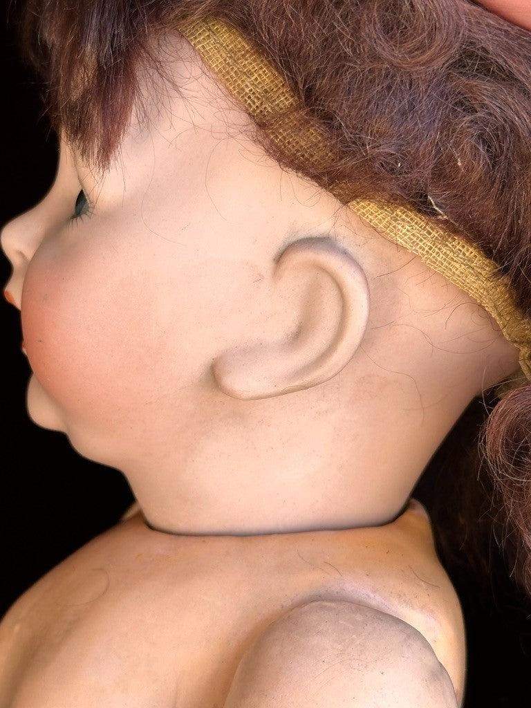 Antique German 14.5” JDK Kestner 211 Bisque Head Doll Toddler Composition Body