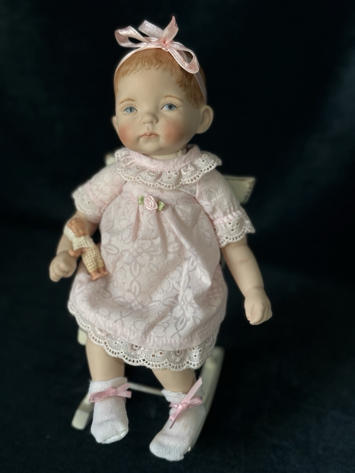 Vintage Reproduction Of Porcelain 10” Baby Doll By Dianna Effner