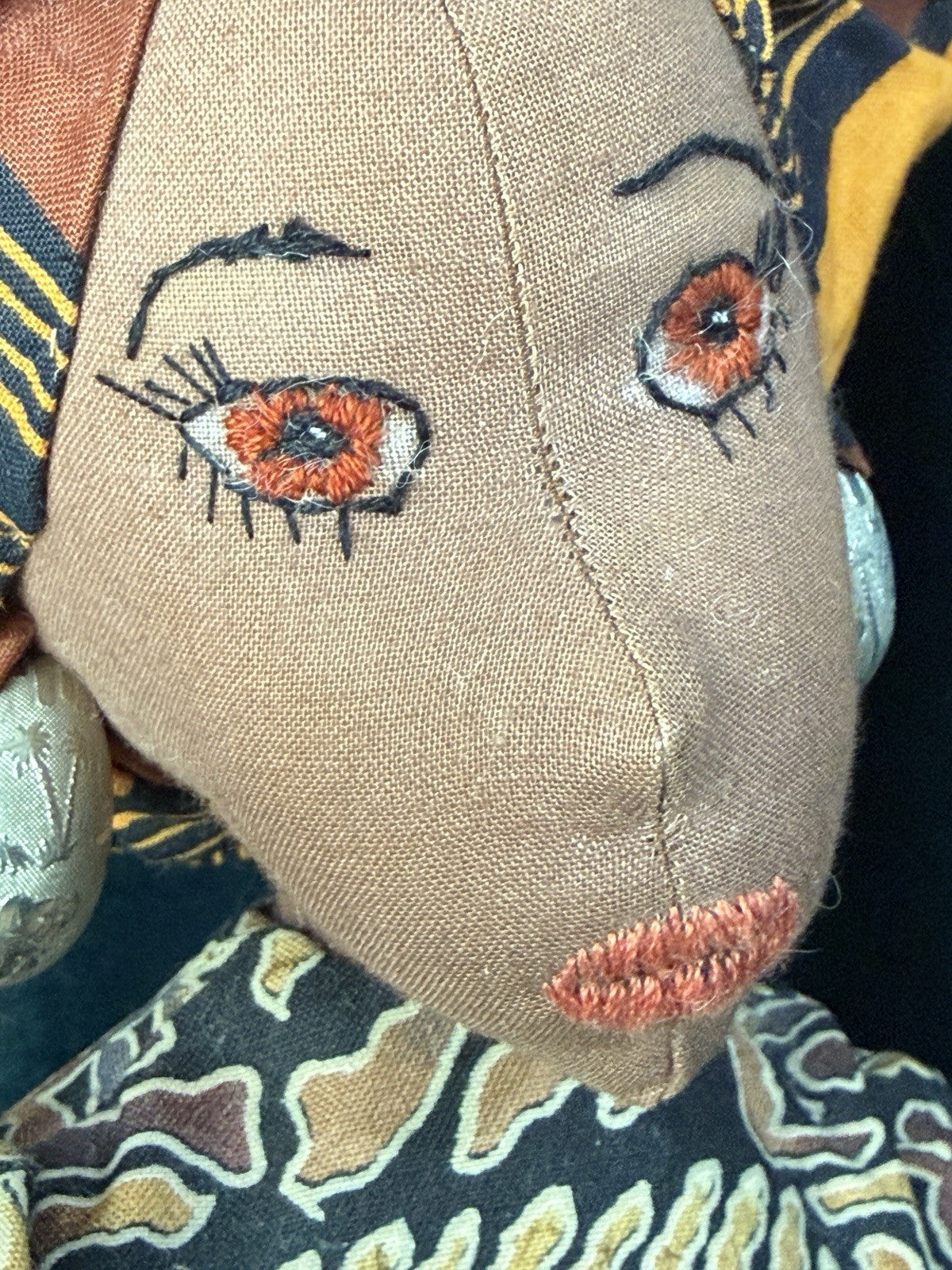Lot Of 2 Collectible Handmade Fabric African American 23” Dolls