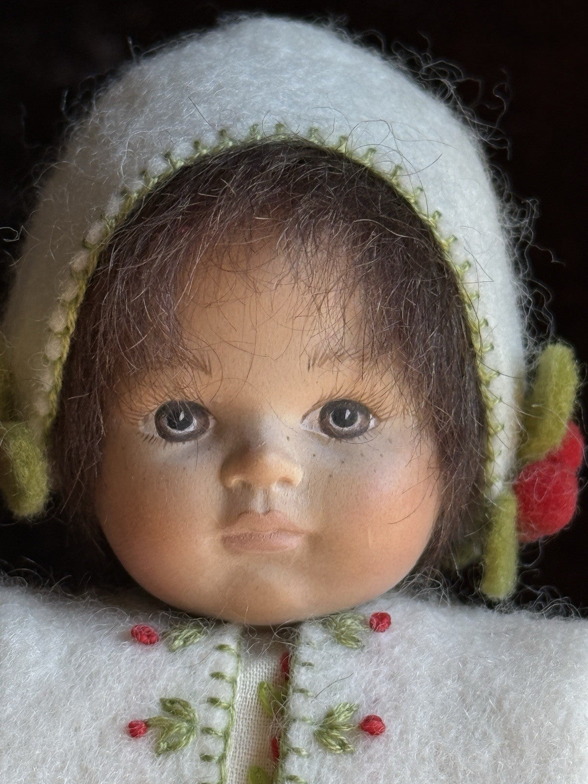 Collectible Erika Catellani 6” Carved Wooden Baby Doll Irma LE 25