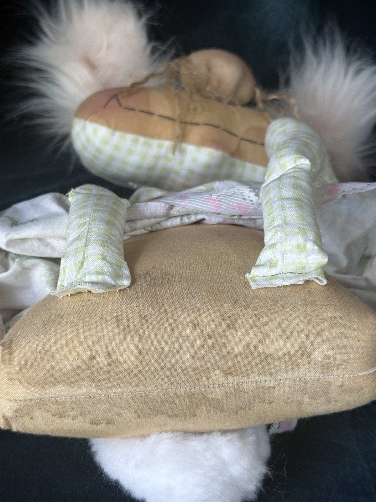 OOAK (?) Artist Handmade Whimsical Cloth 22” Doll “Bunny”