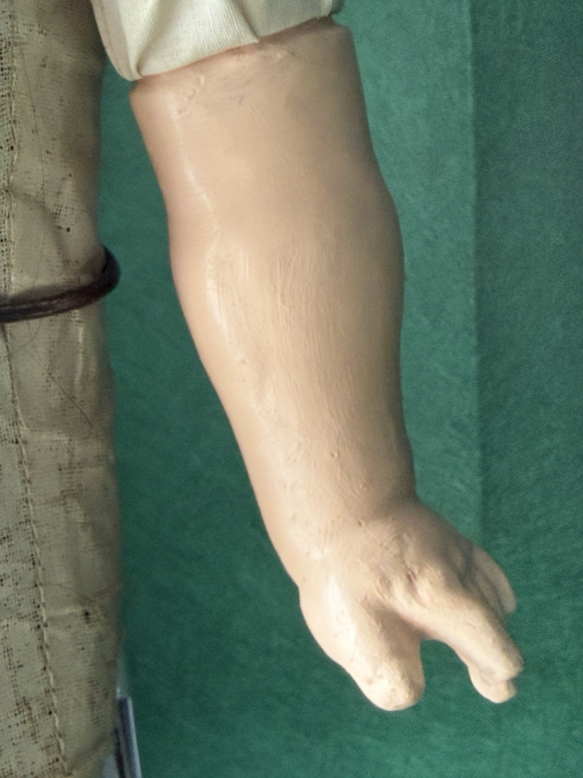 Antique German Paper Mache 24” Doll with Glass Eyes