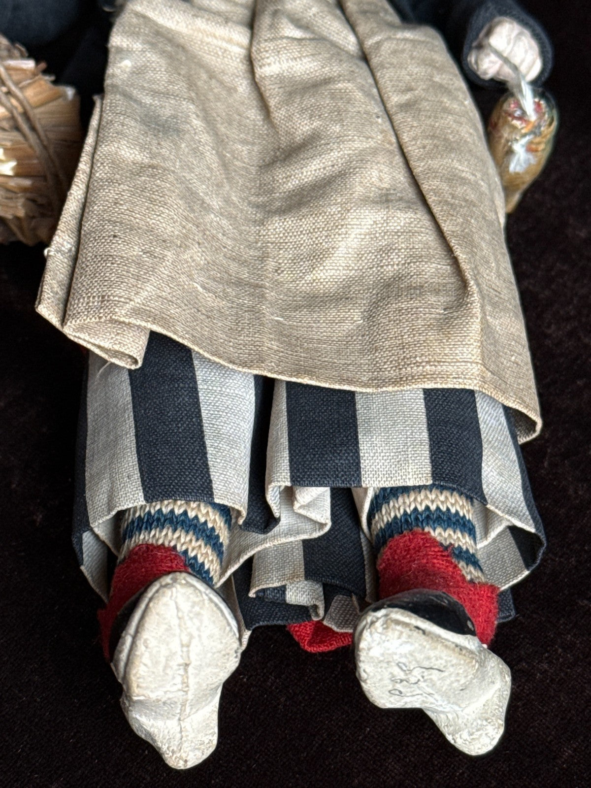 Rare Antique French 9.5" Fashion Fisherwoman Bisque Head Doll
