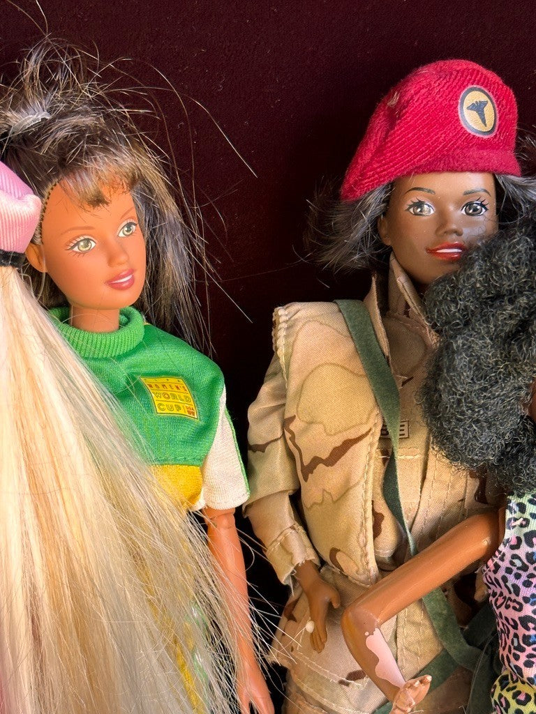 Lot of 17 Vintage Mattel Babrbie and Friends Dolls As Is