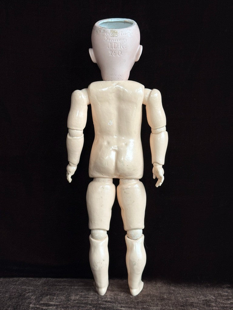 Antique German 17” Kestner JDK 260 Bisque Head Toddler Doll