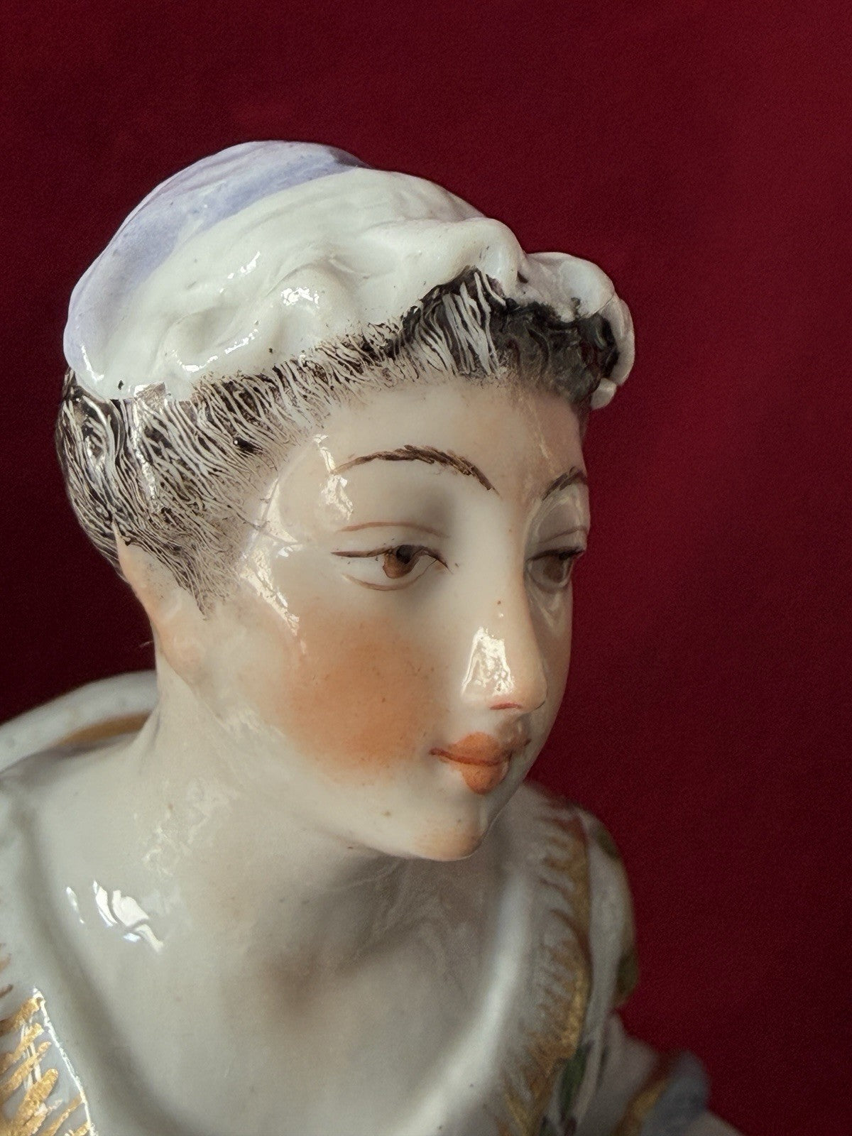 Rare Antique Porcelain Large Figural Group Figurine By Edmé Samson France 1910’s
