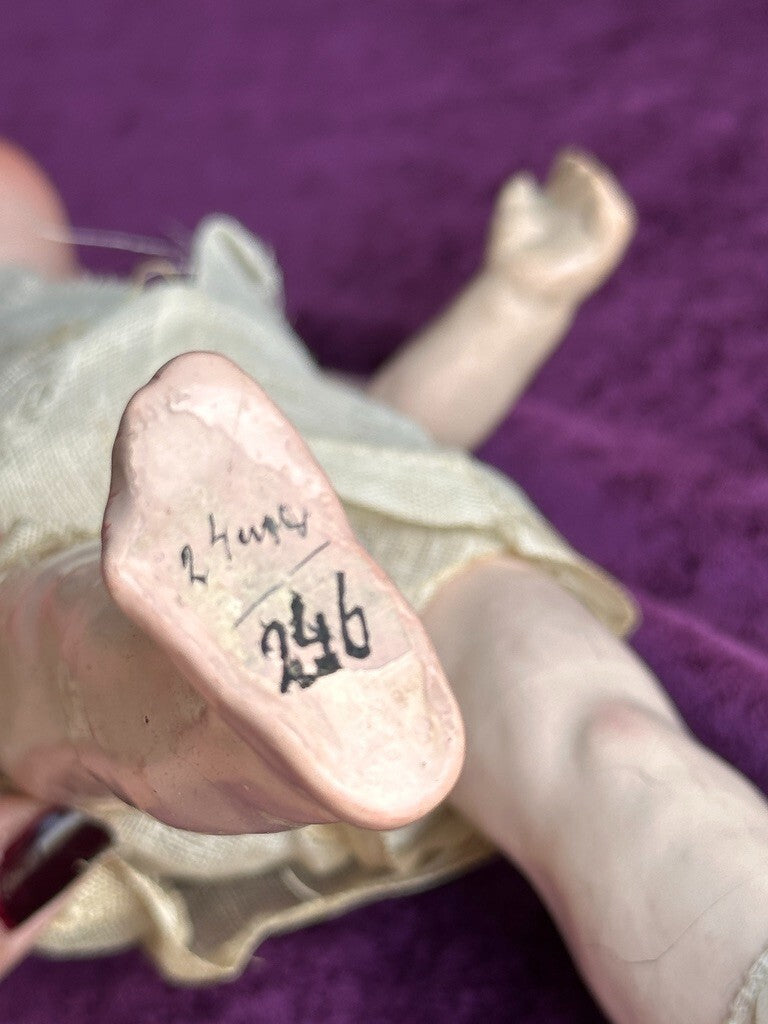 Antique German 9.5” Armand Marseille 975 Bisque Head Toddler Doll