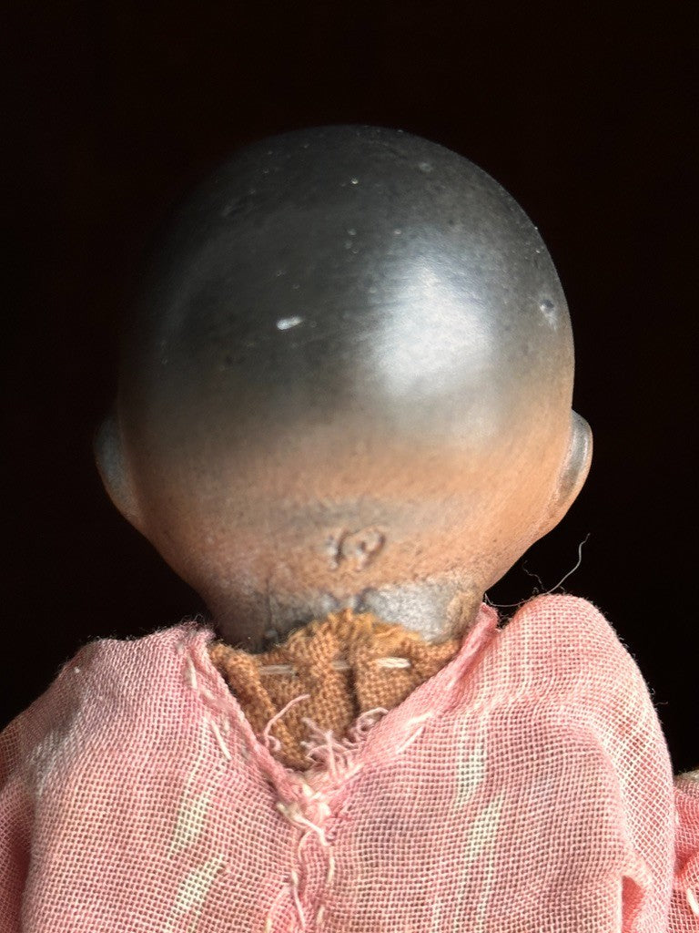 Antique German 6.25” Armand Marseille Dream Baby Dark Complexion Mechanical Doll