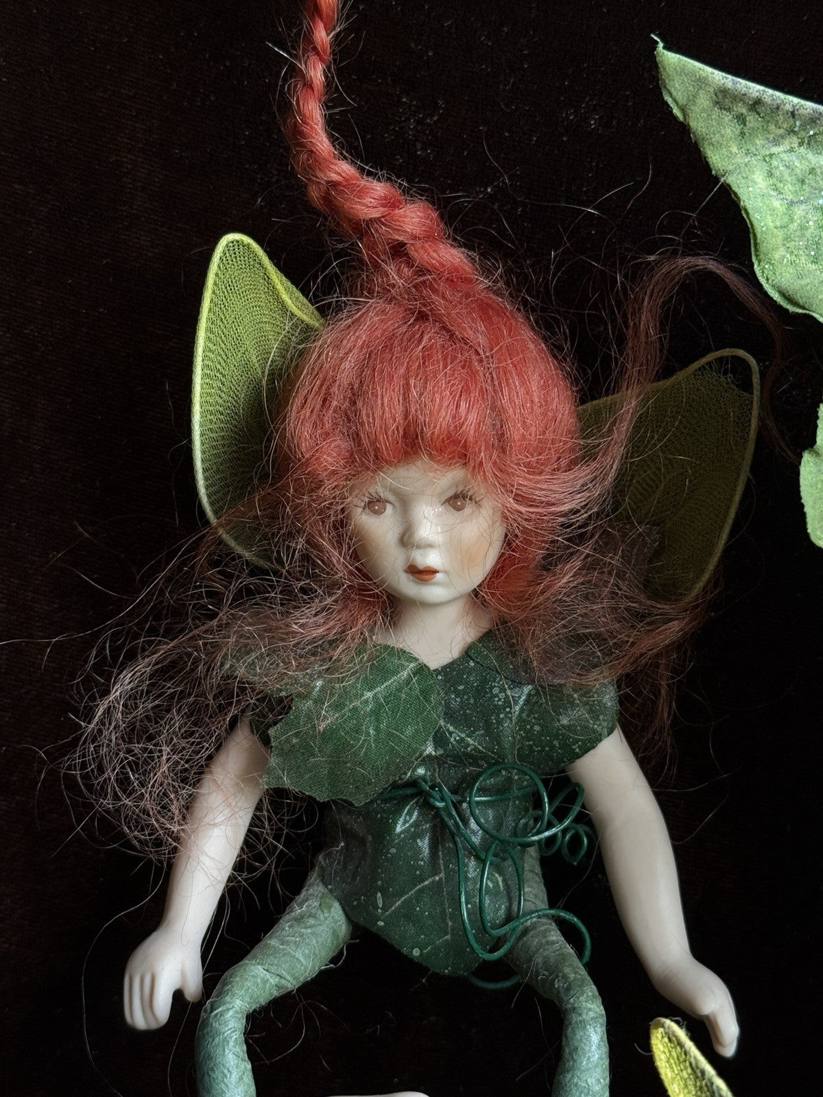 Lot of 4 Vintage Hinch Originals Porcelain Mixed Media Fairy Pixie Dolls