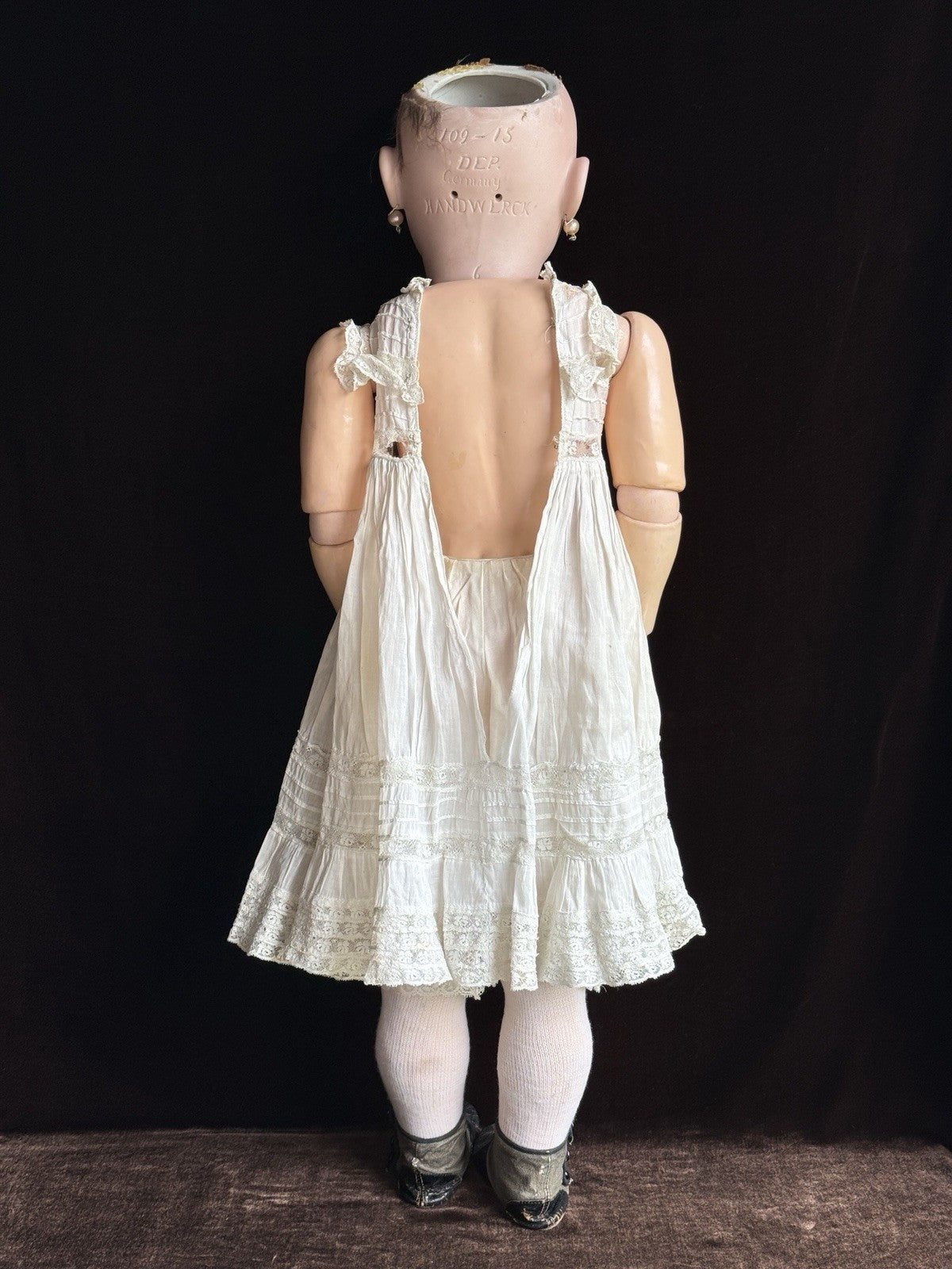Antique German 30” Heinrich Handwerck 109 Dep Bisque Head Doll