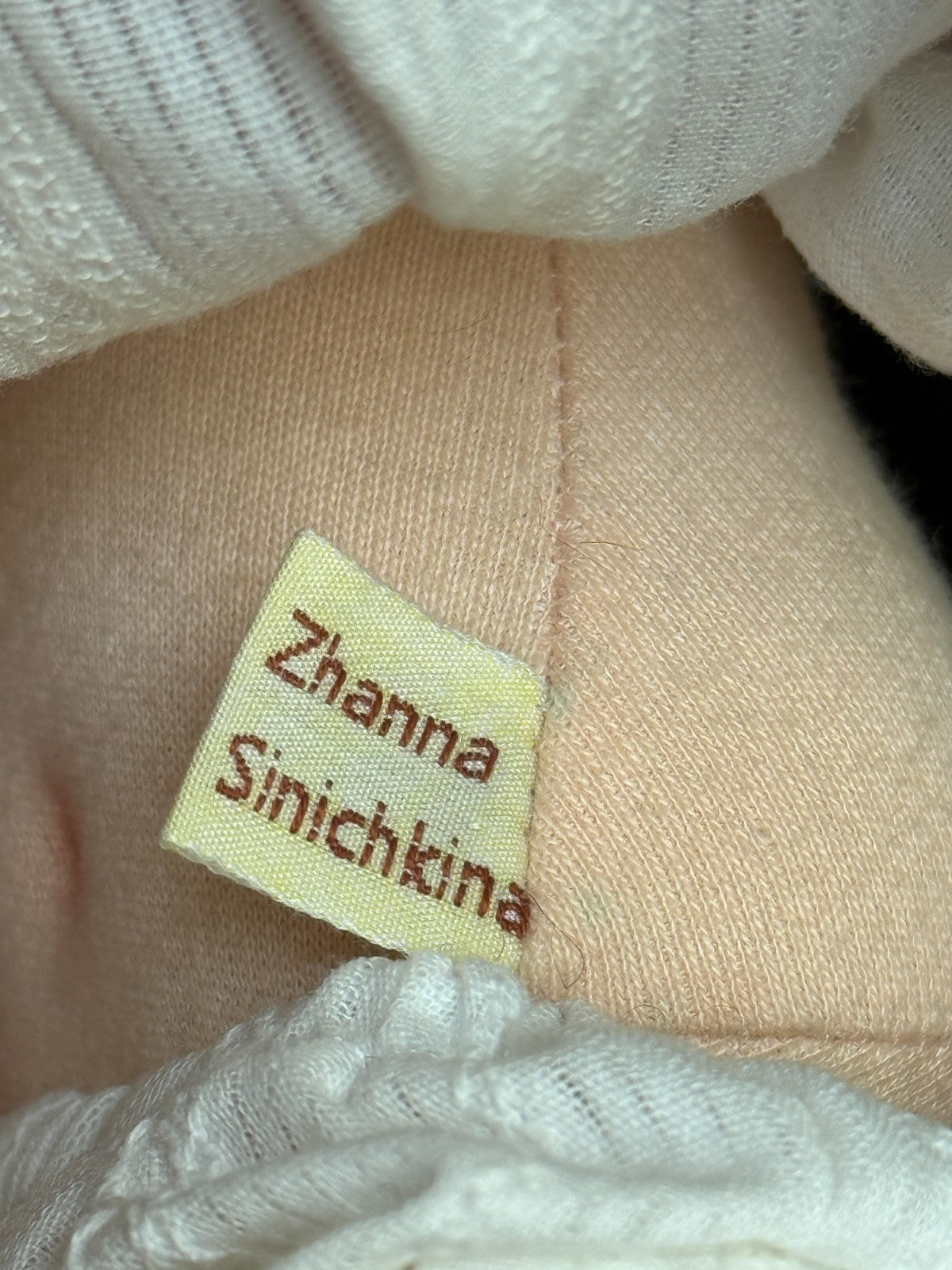OOAK 12” Waldorf Style Cloth Doll Estee by Russian Artist Zhanna Sinichkina