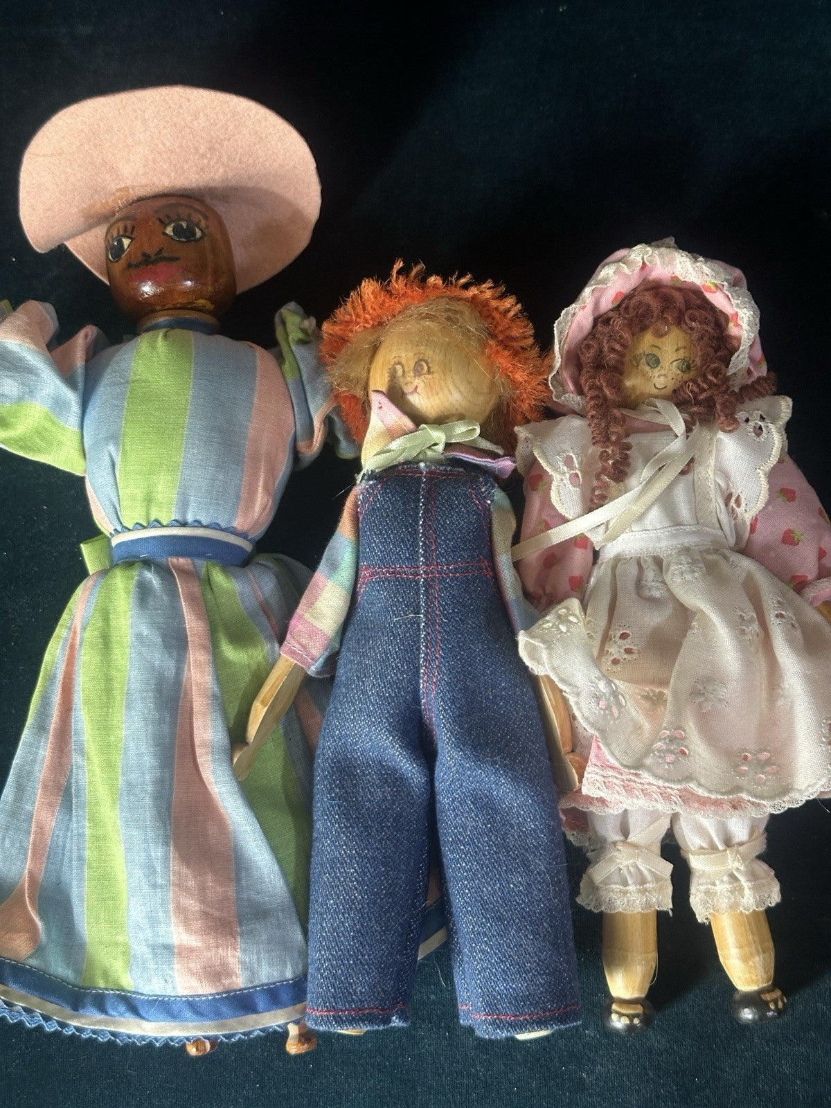 Lot Of 9 Wooden Collectible Dolls Including Ideal Company Disney’s Pinocchio