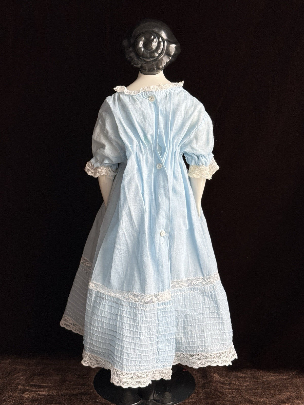 Vintage 18.5” Repro of Antique German Jenny Lind China Head Doll by Emma Clear