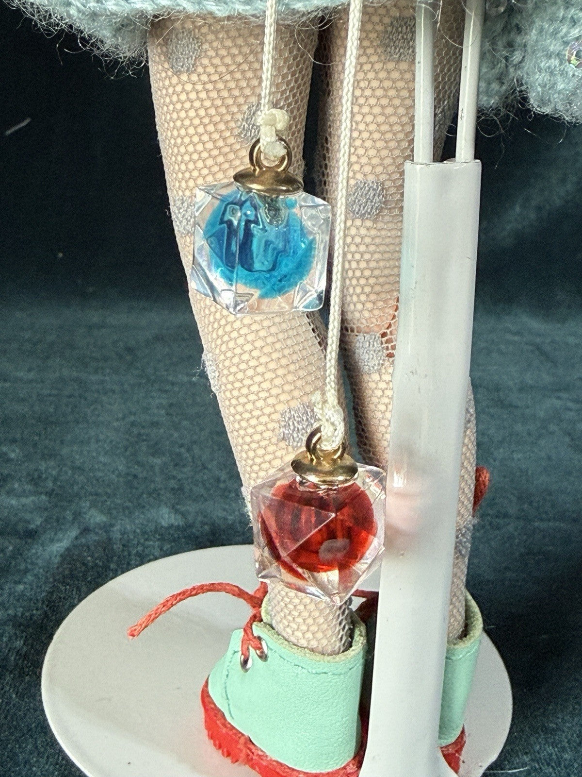 OOAK Custom Blythe 11” Artist BJD Doll In Green/blue Dress