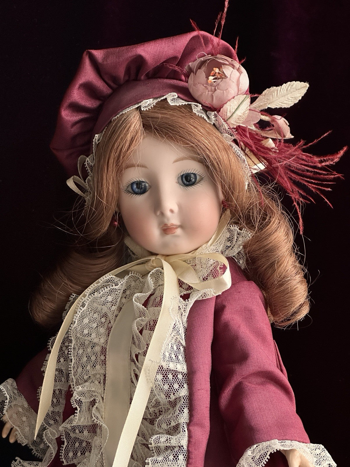 Vintage Lynda Marx Porcelain 15” Reproduction of Antique French Bru Jne Doll