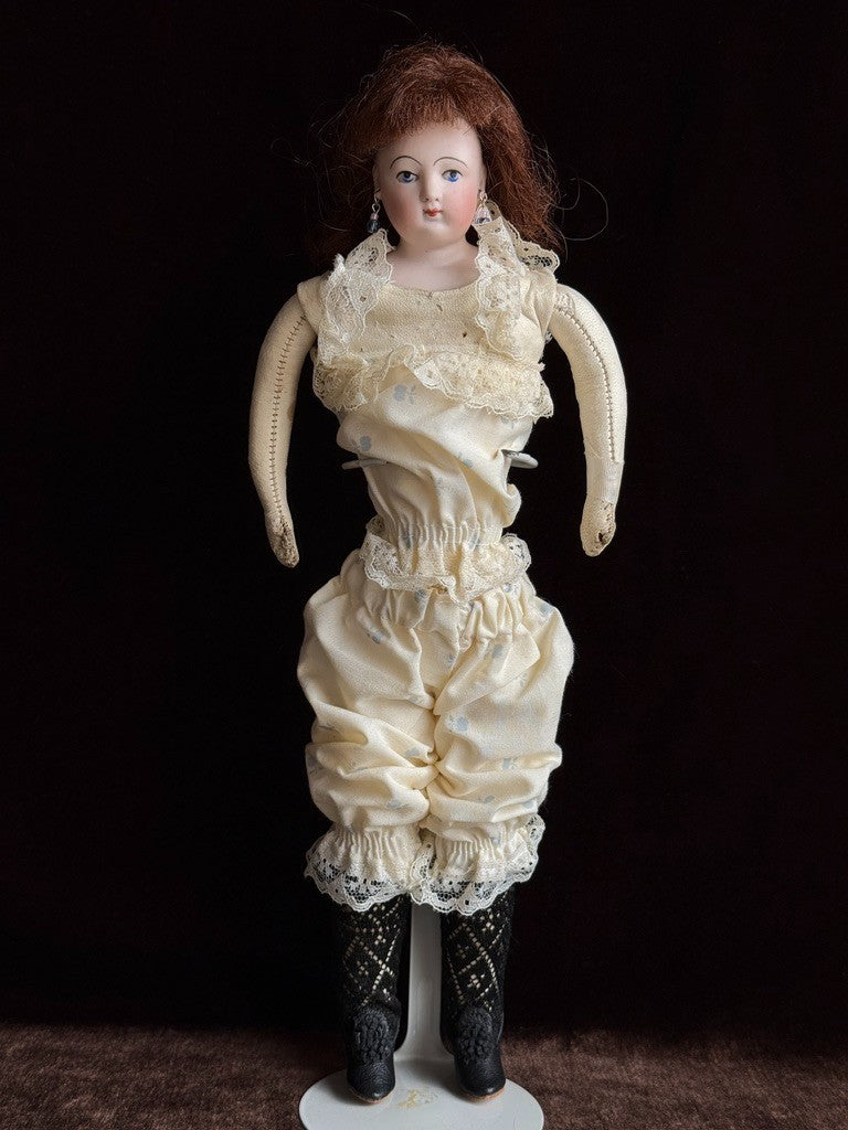 Rare Petite 12" Antique French François Gautier Bisque Head Fashion Doll
