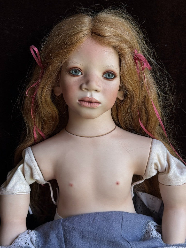 Lifelike Annette Himstedt 26” Porcelain Doll MELA New in Box LE 90 Certificate