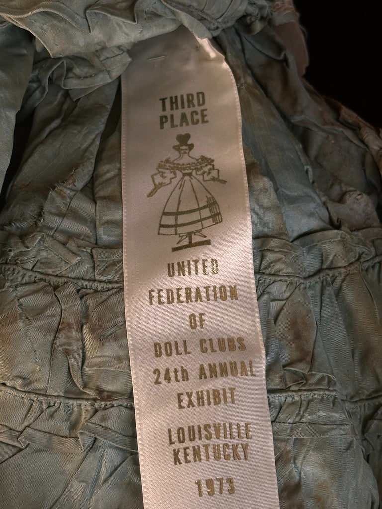 Antique German 18.75” Wax Over Papier Mache Milliner’s Model Molded Bonnet Doll