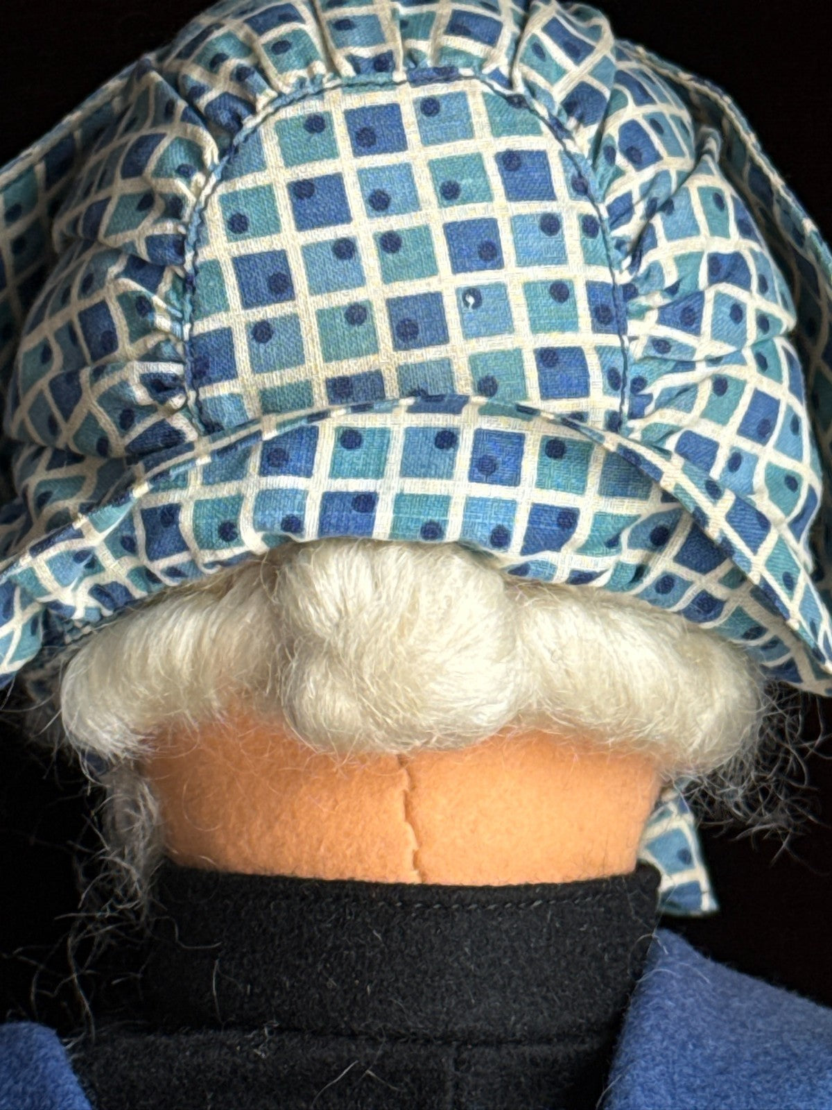 2 Large Vintage English Norah Wellings 25" Felt Cloth Elderly Couple Dolls