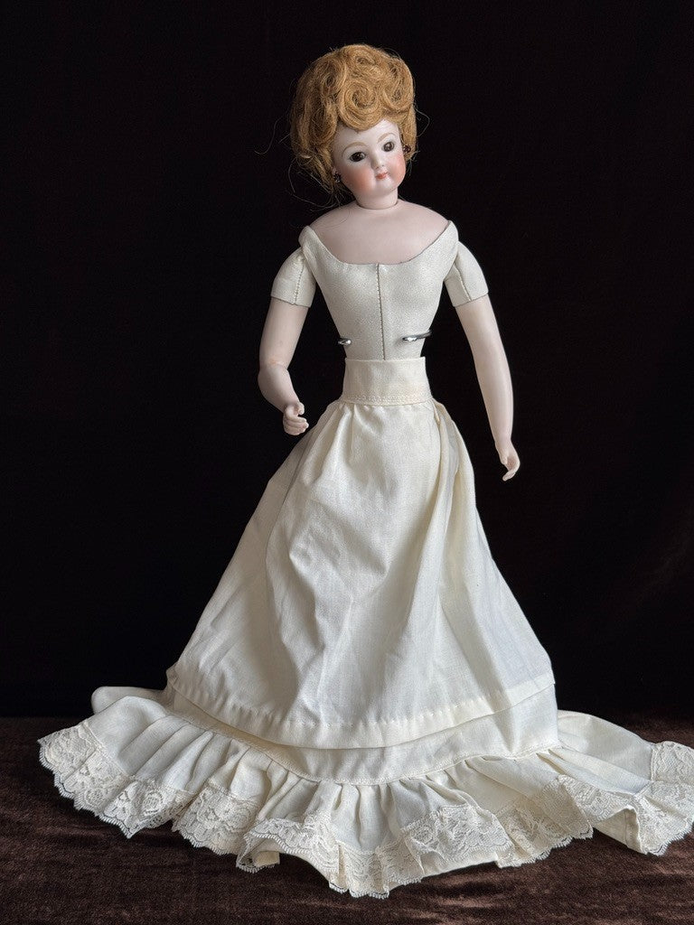 Vintage Artist Porcelain 16” Reproduction of Antique French Fashion Doll