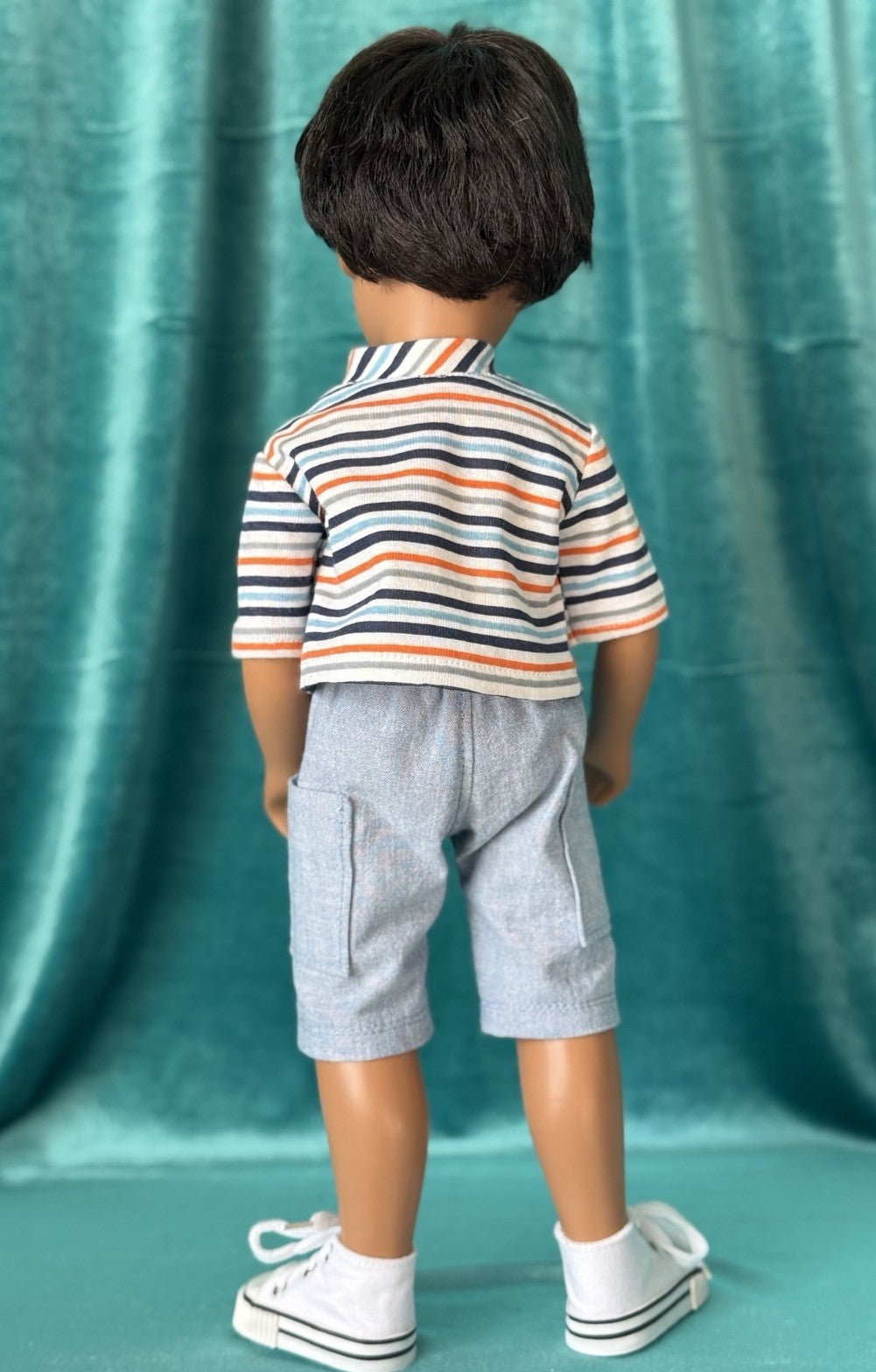 Collectible England Vinyl Sasha Gregor Brunette Boy Doll; Redressed