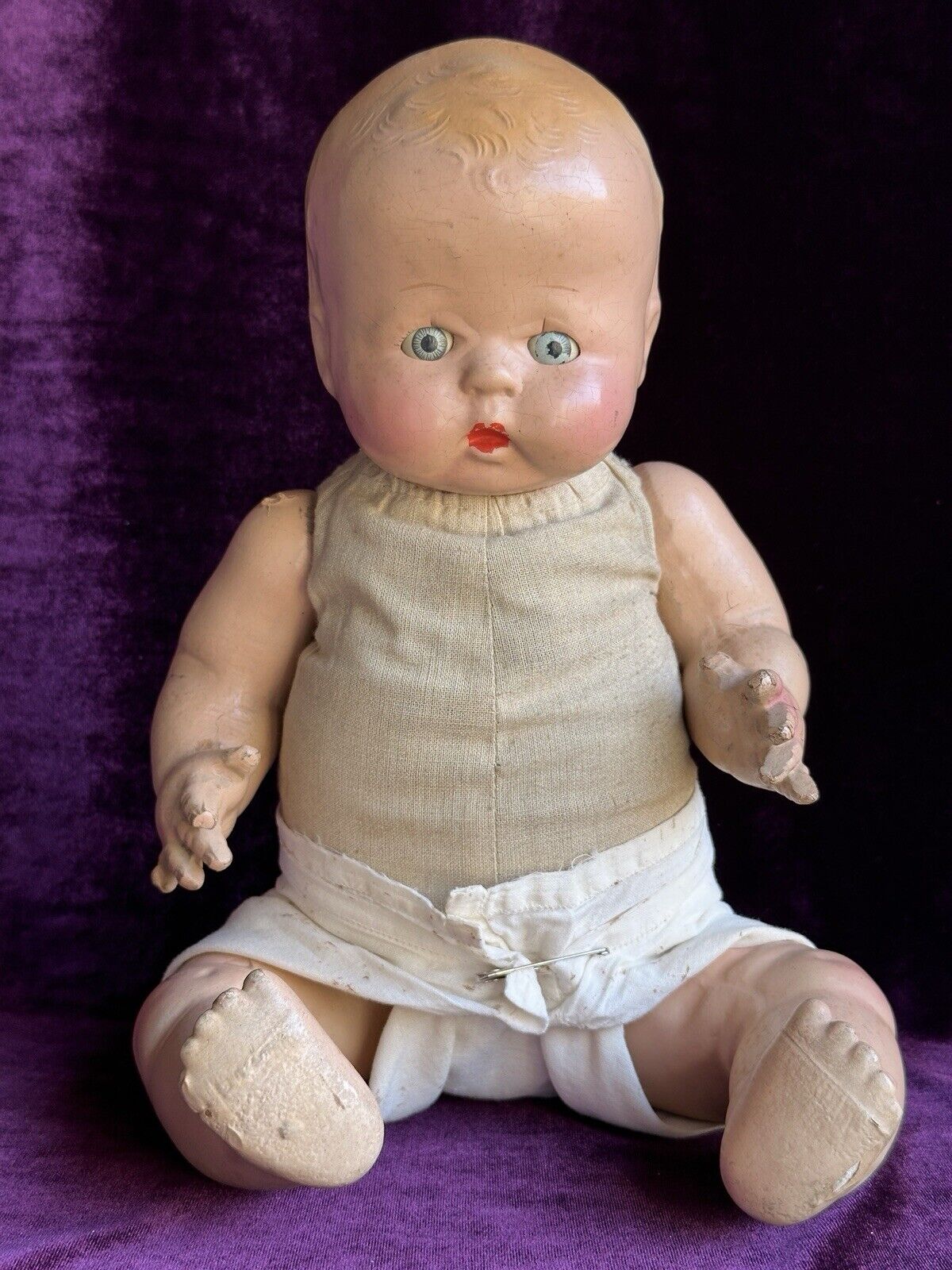 Vintage American 15” Horsman Buttercup Composition Baby Doll