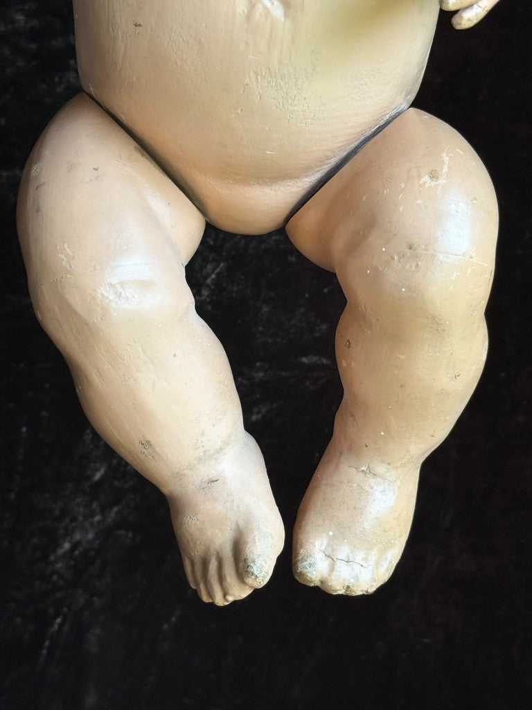Antique American 14.5” Schoenhut Wooden Baby Doll