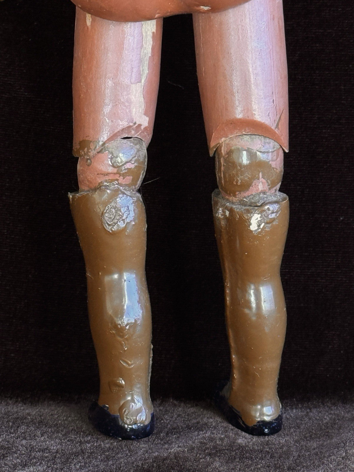 Rare Antique German 10.7” Bahr & Proschild 277 Dark Complexion Bisque Head Doll