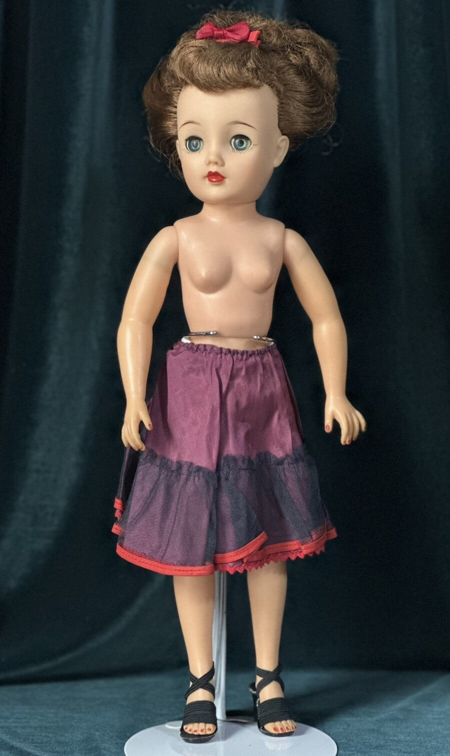 Vintage 1950’s Ideal Miss Revlon Doll 17” VT-18 Cherries Dress