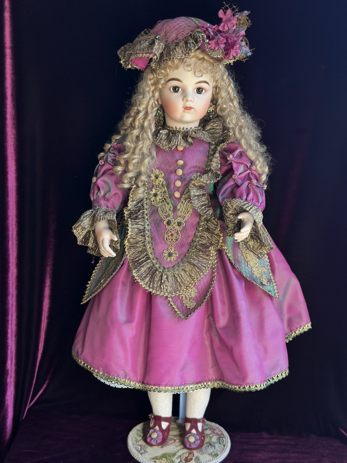 Large Mary Benner 30" Porcelain Repro of French Bru Jne Claudine Doll LE 400