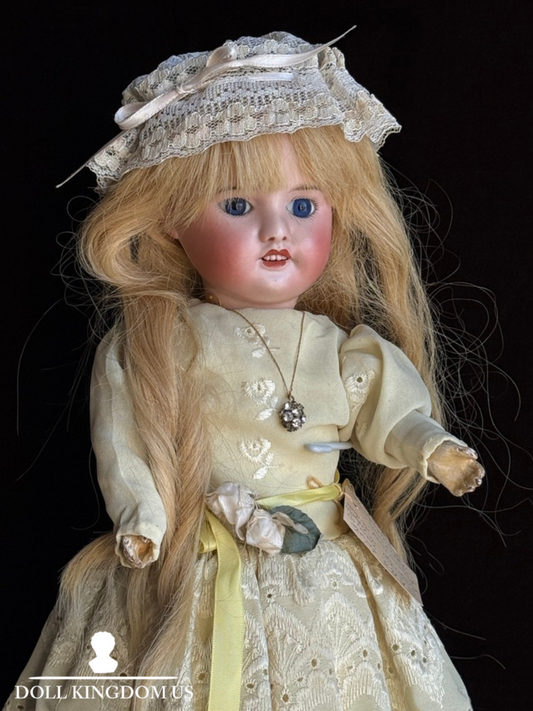 Antique French 18.5” SFBJ 60 Bisque Head Doll
