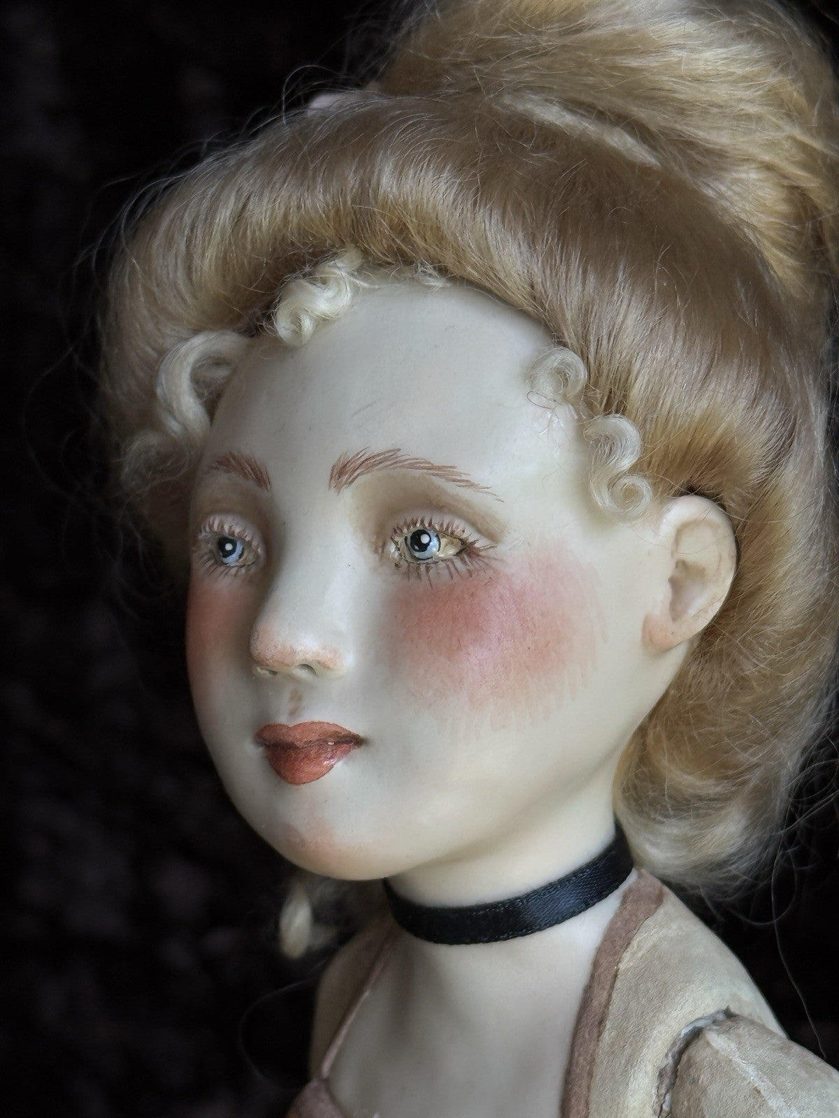 OOAK Collectible 14.5” Judith & Lucia Friedericy Wax Over Porcelain Doll