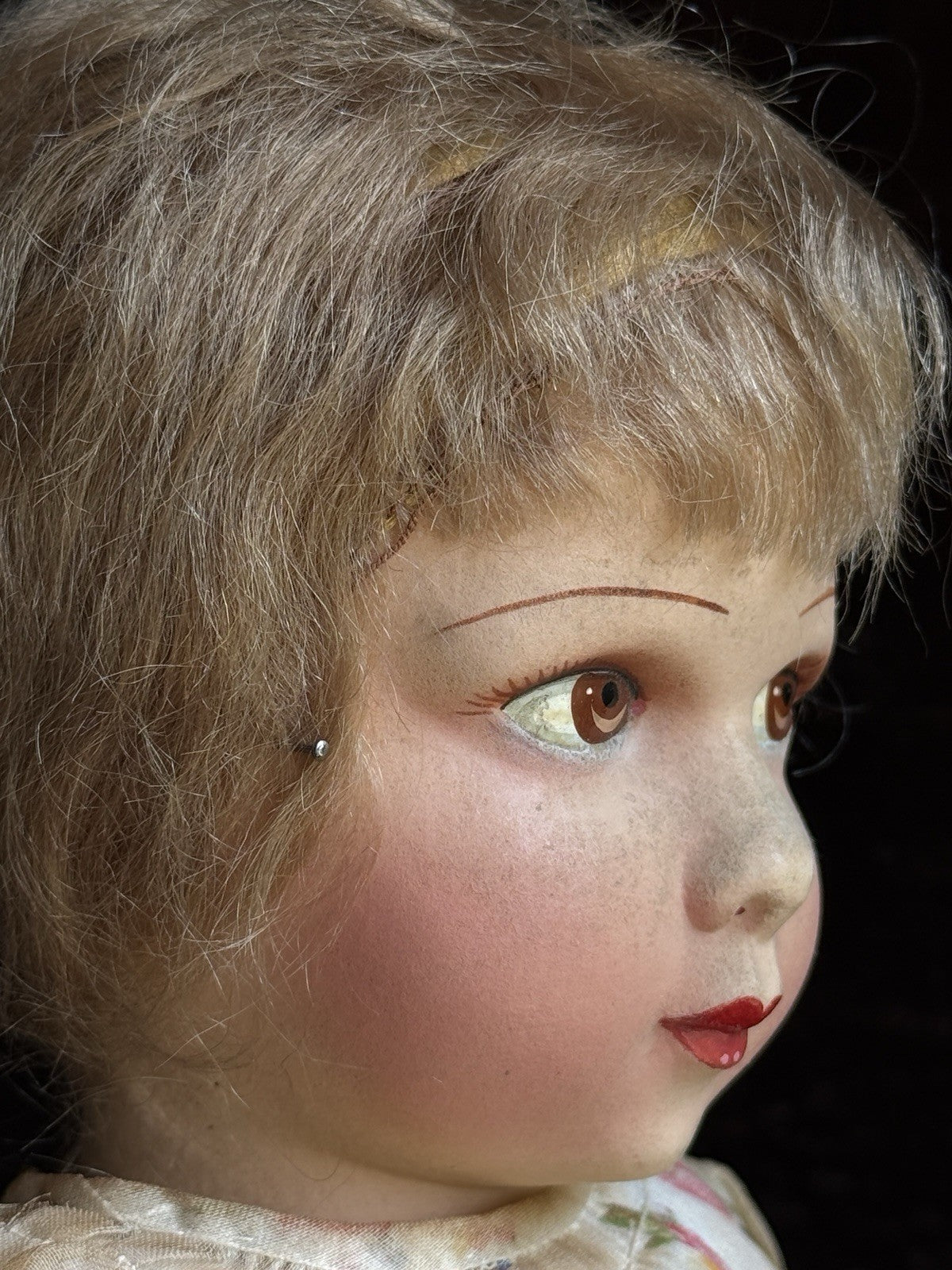 Vintage French 19” Raynal Cloth Character Doll