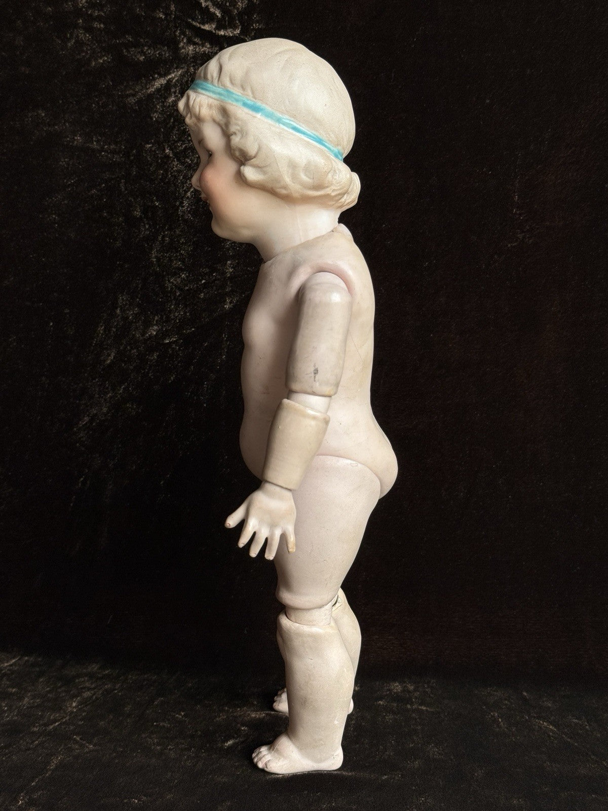Antique German 12” Gebruder Heubach Coquette Bisque Head Character Girl Doll