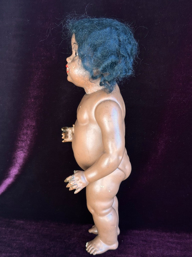 Rare Antique German (?) Koenig Wernicke (?) Dark Complexion Baby Toddler Doll