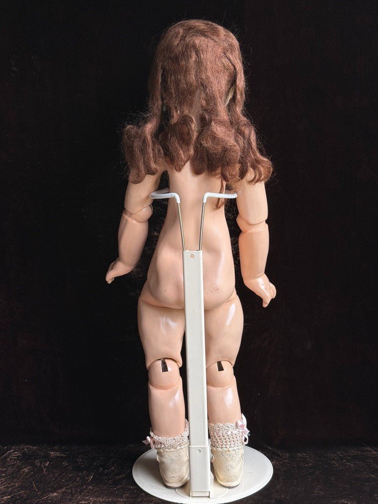 Vintage 24.5” Porcelain Compo. Reproduction of Antique French Jumeau Bebe Doll