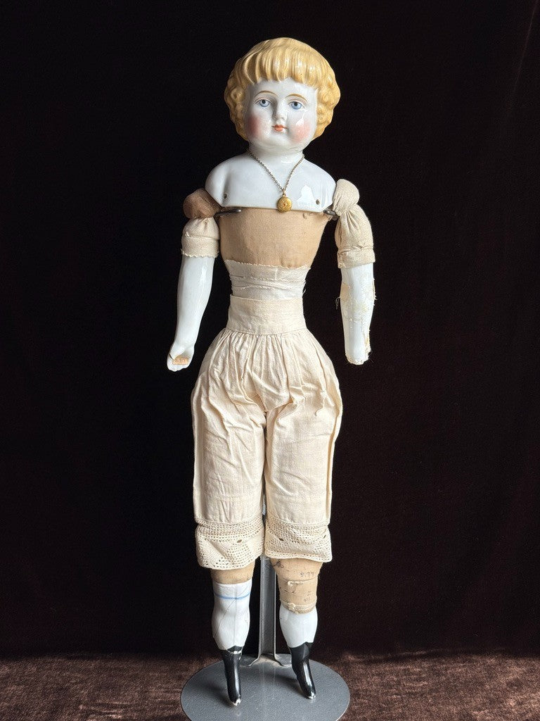 Antique German 21.5” ABG Alt Beck Gottschalck 1000 Highland Mary China Head Doll