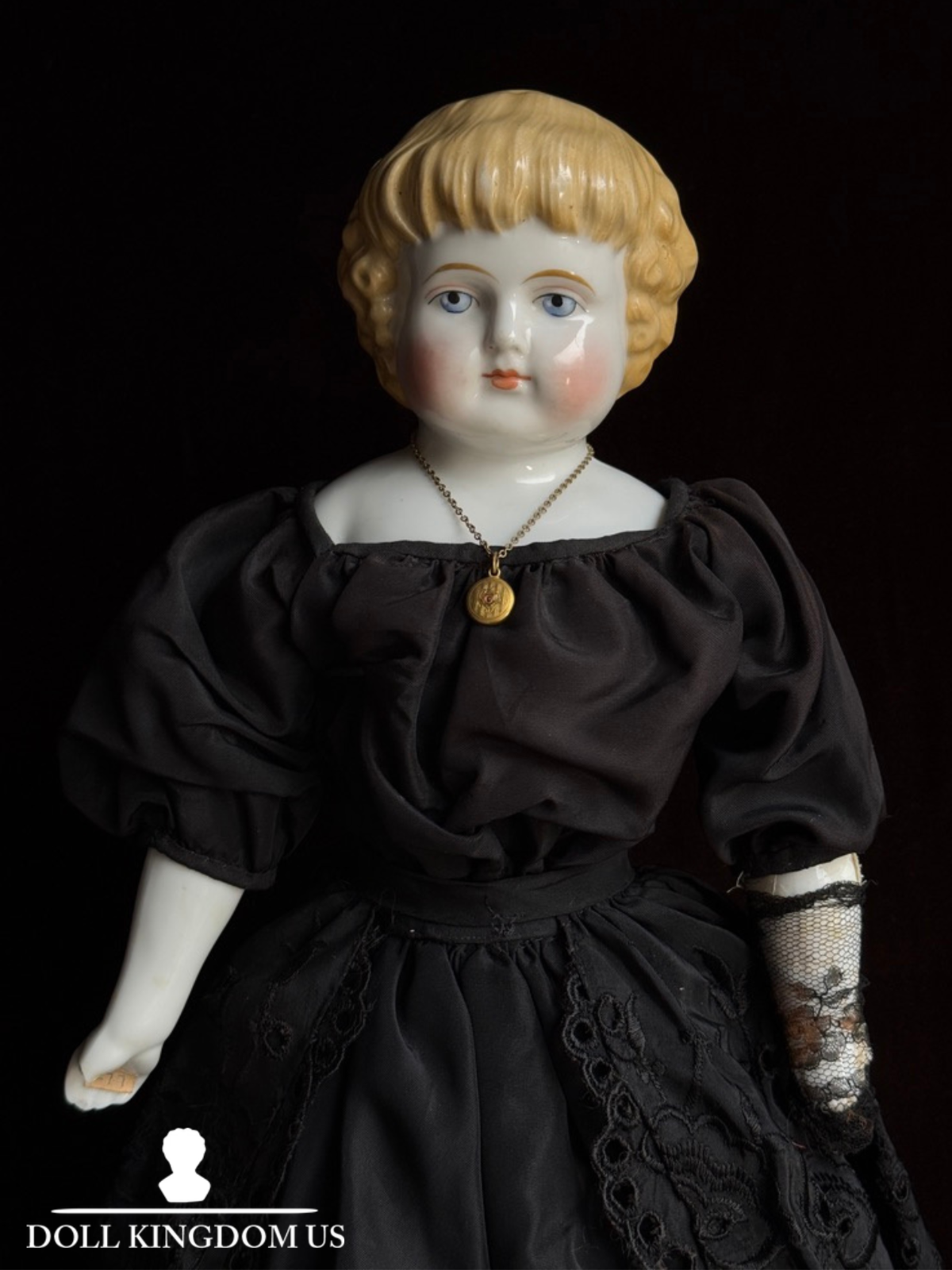 Antique German 21.5” ABG Alt Beck Gottschalck 1000 Highland Mary China Head Doll