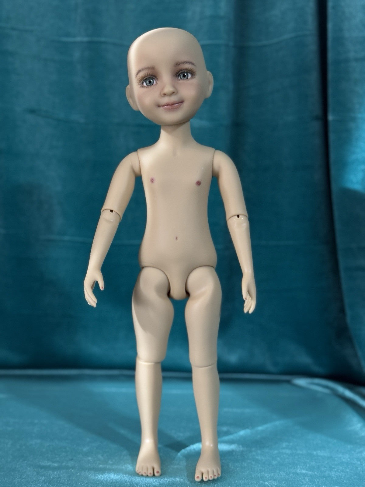 OOAK Ruby Red Fashion Friends Dianna Effner 14 1/2" Doll By Artist Laura Corti