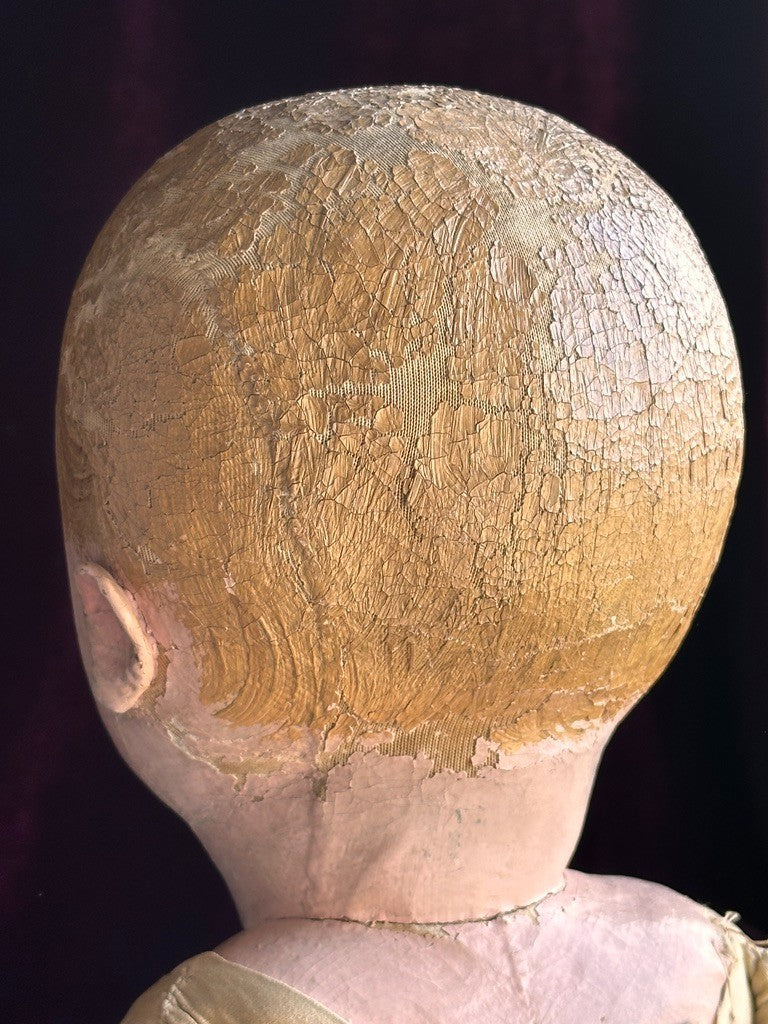 Large Antique American Martha Chase 25" Oil Painted Cloth Baby Doll